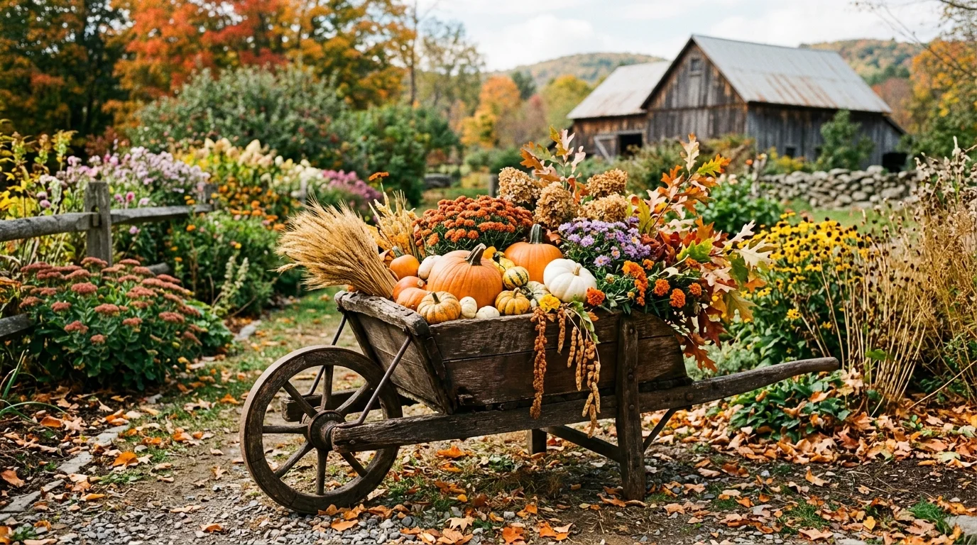 Wooden Ladder Fall Display image.