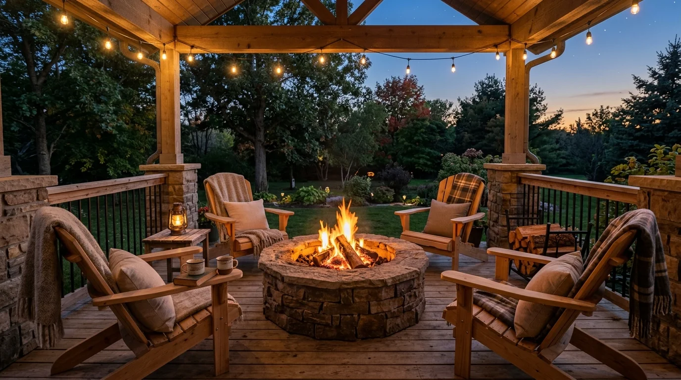 Fire Pit Porch Setup image.