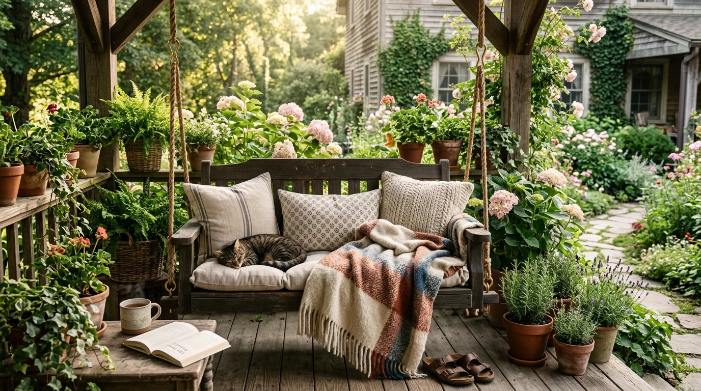 Porch Swing Relaxation Spot image.