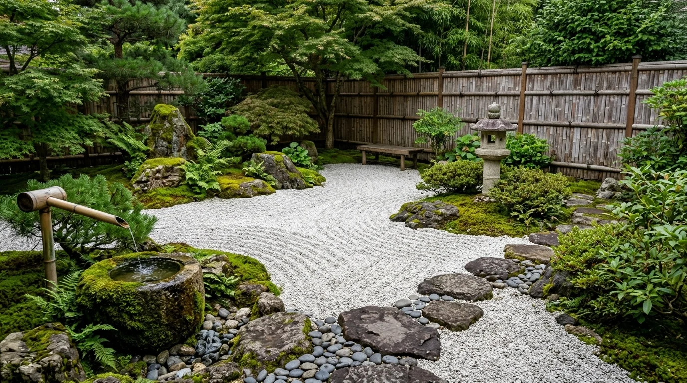 Backyard Japanese garden ideas inspiration image.