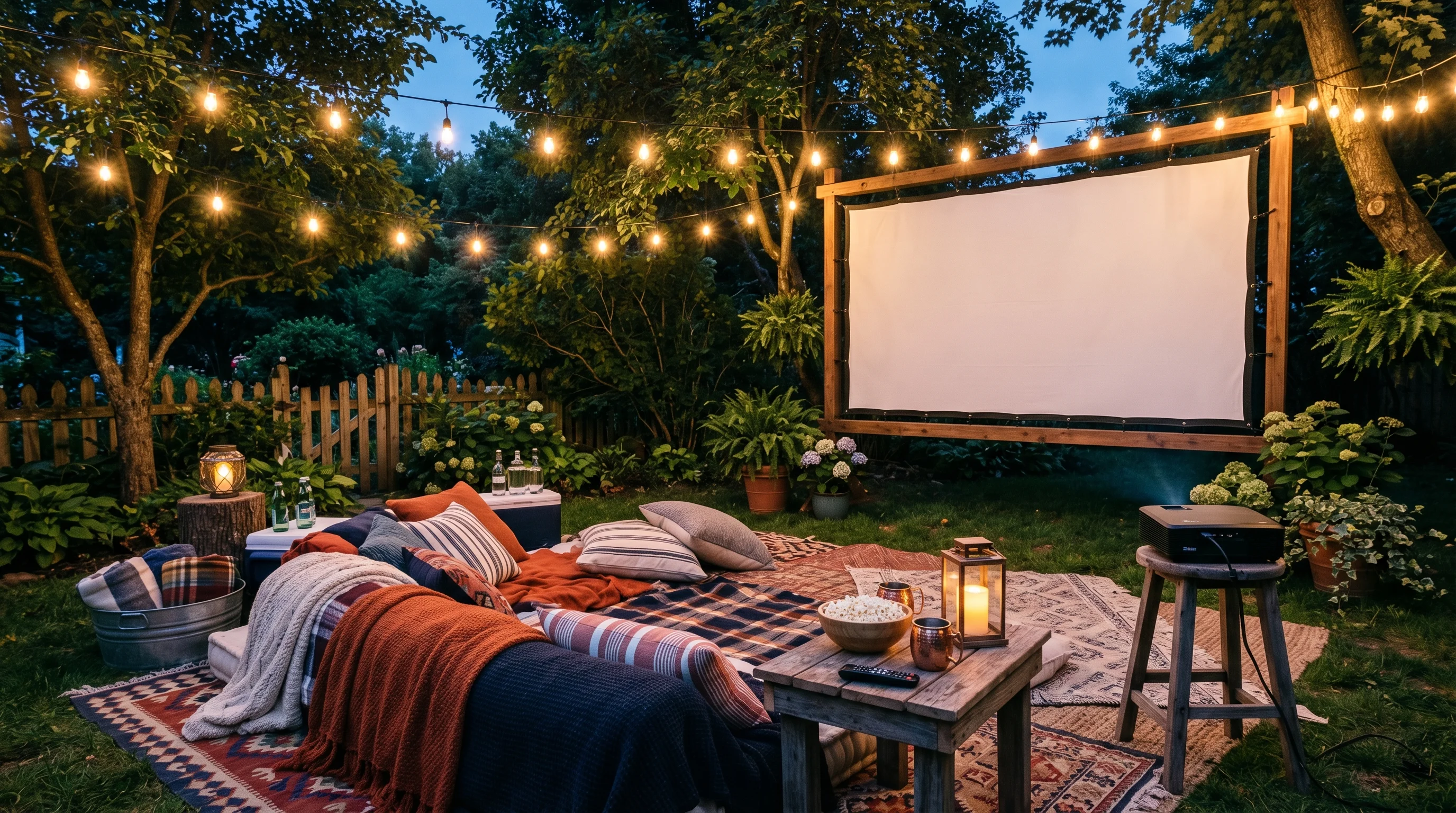Backyard Movie Theater Setup Ideas inspiration image.
