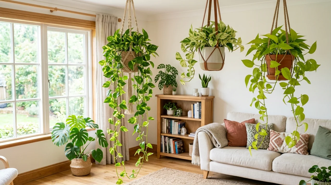 Hanging Pothos Display image.
