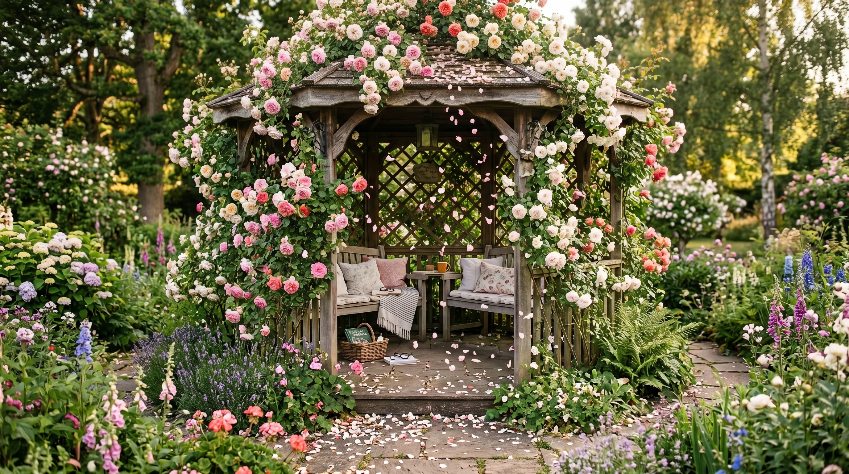 Cottage Gate Rose Frame image.