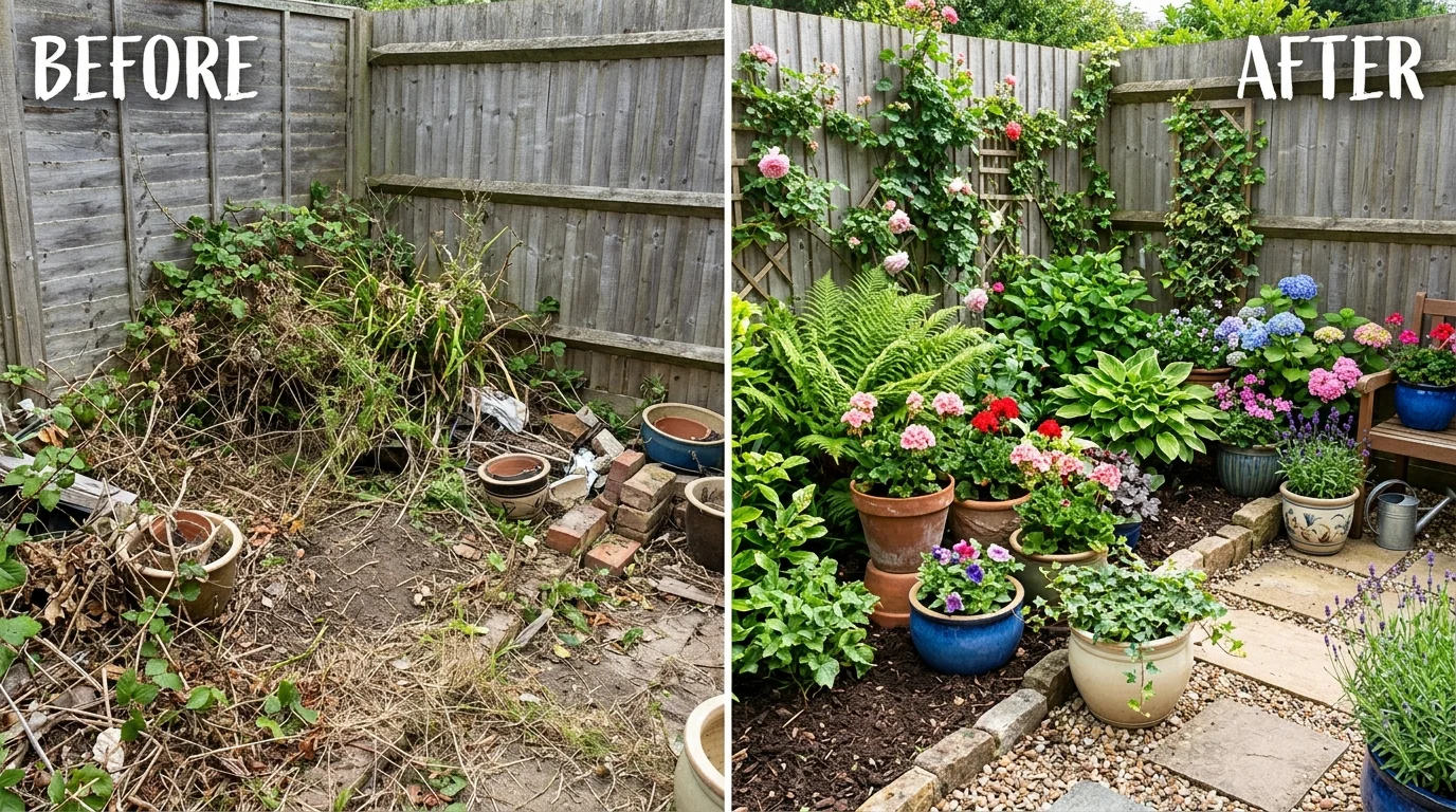 Corner Garden Ideas to Revamp Neglected Spaces inspiration image.