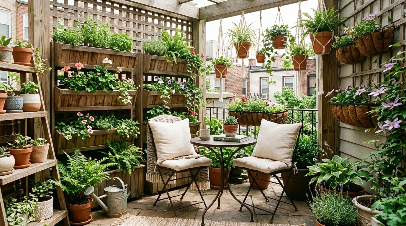 Layered Patio Lighting image.