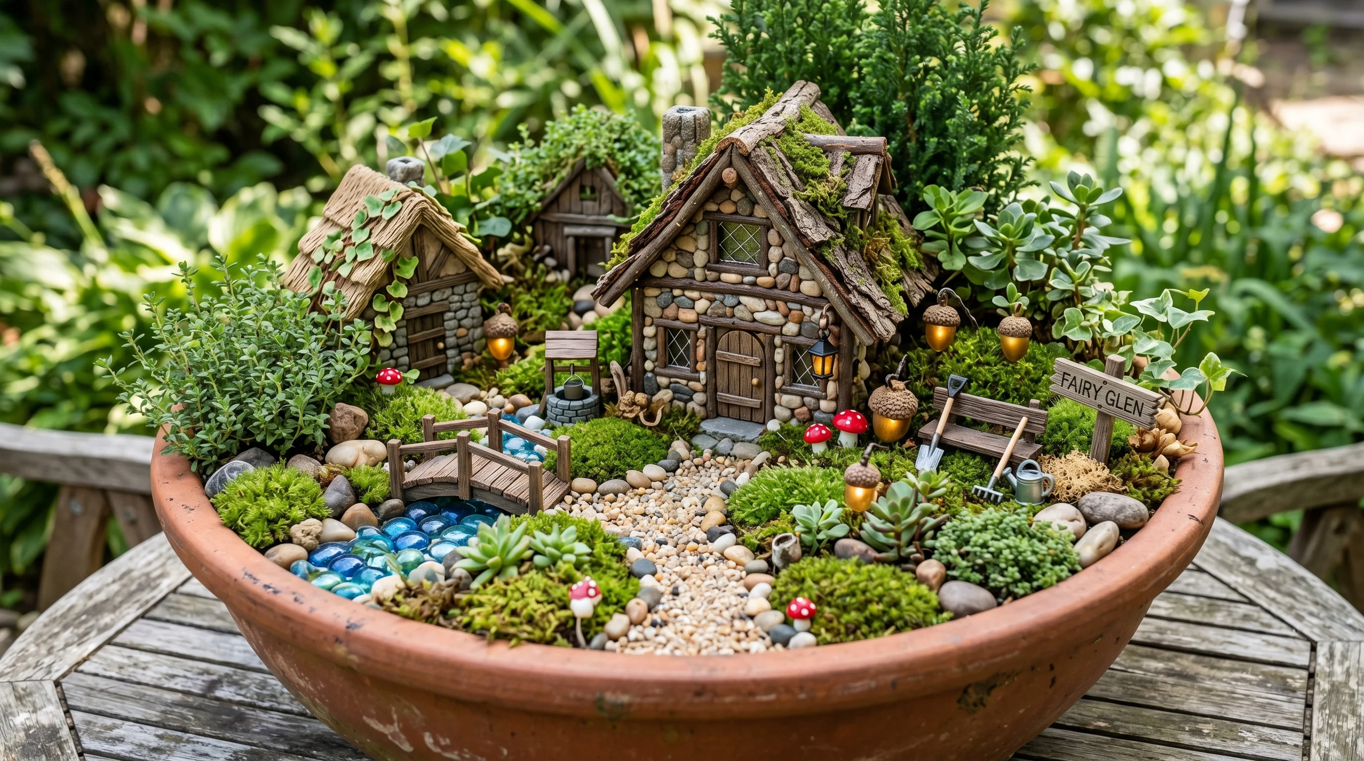 Upcycled Bottle Edging image.