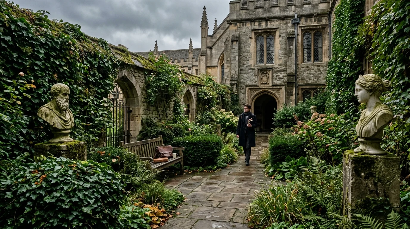 Dark Academia Garden Aesthetic Ideas inspiration image.