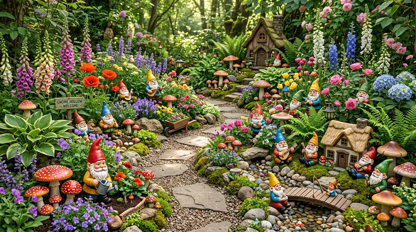 Decorative Gnome Garden Ideas inspiration image.