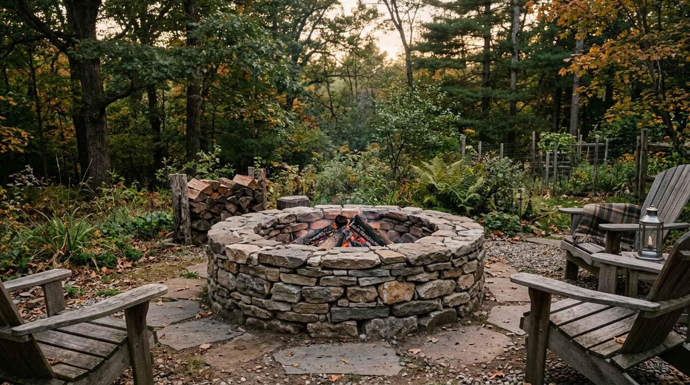 DIY Backyard Fire Pit Ideas inspiration image.