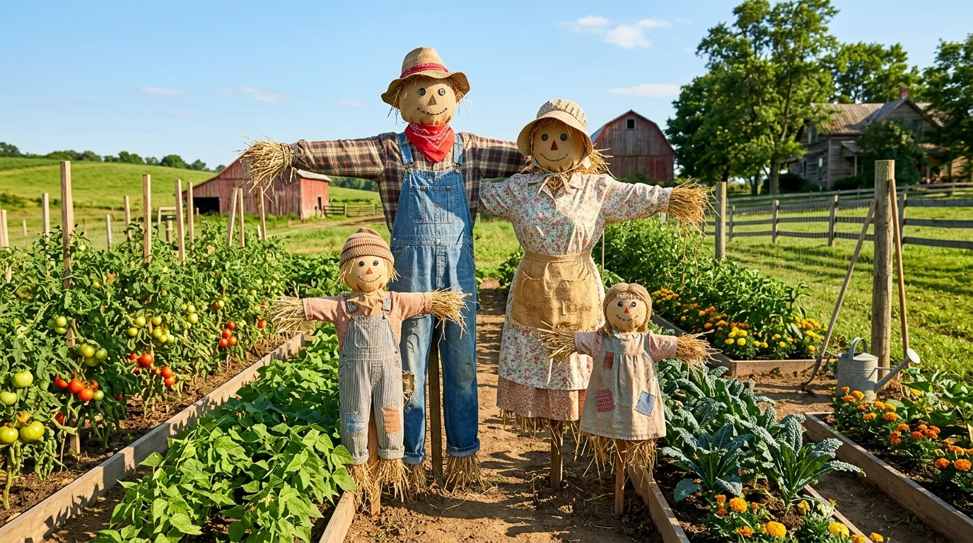 Whimsical Painted Scarecrow image.
