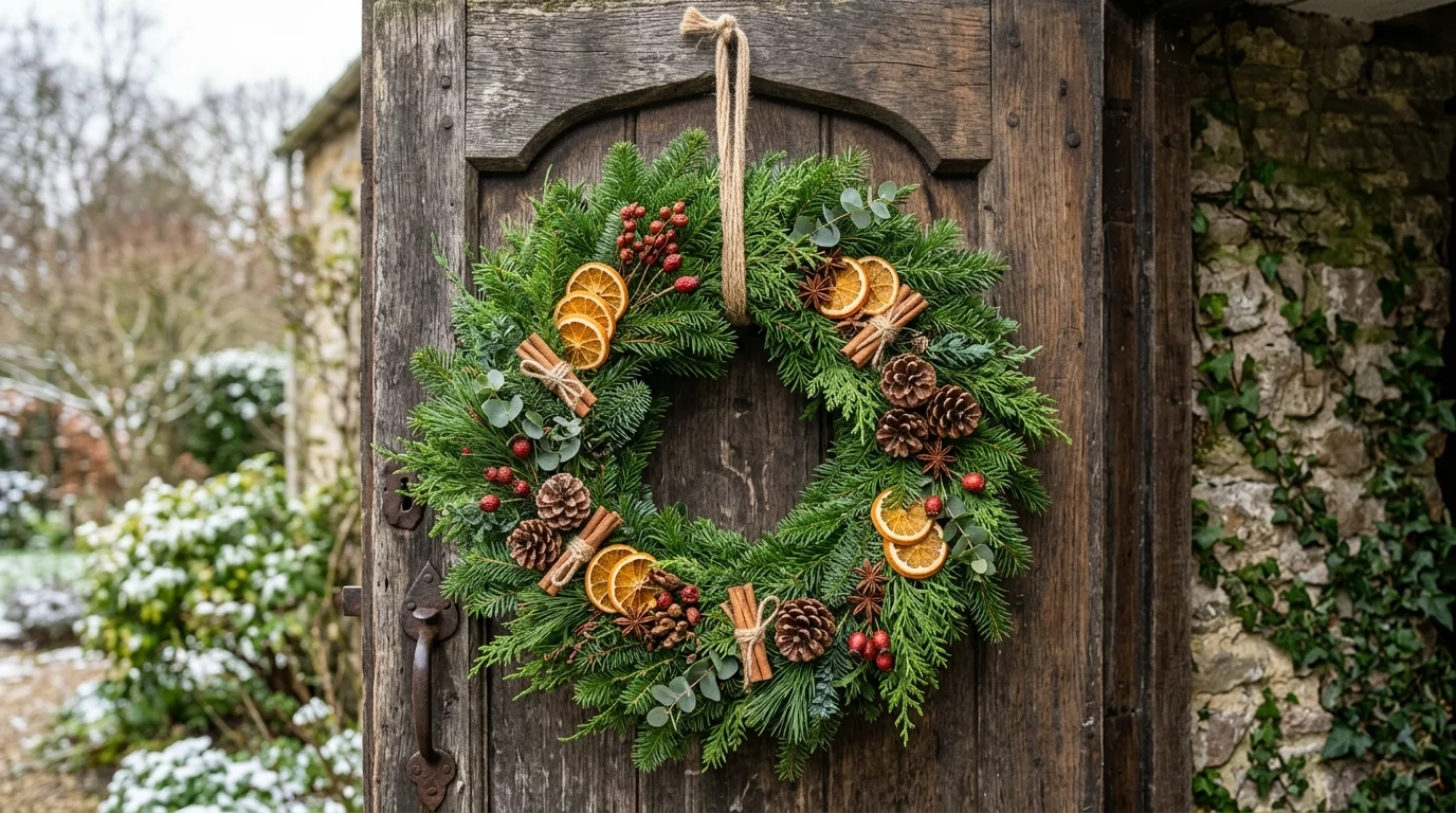 Pinecone Texture Wreath image.