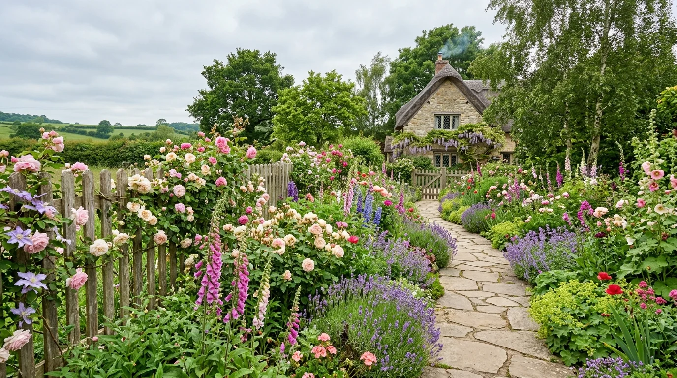 English Cottage Garden Ideas inspiration image.