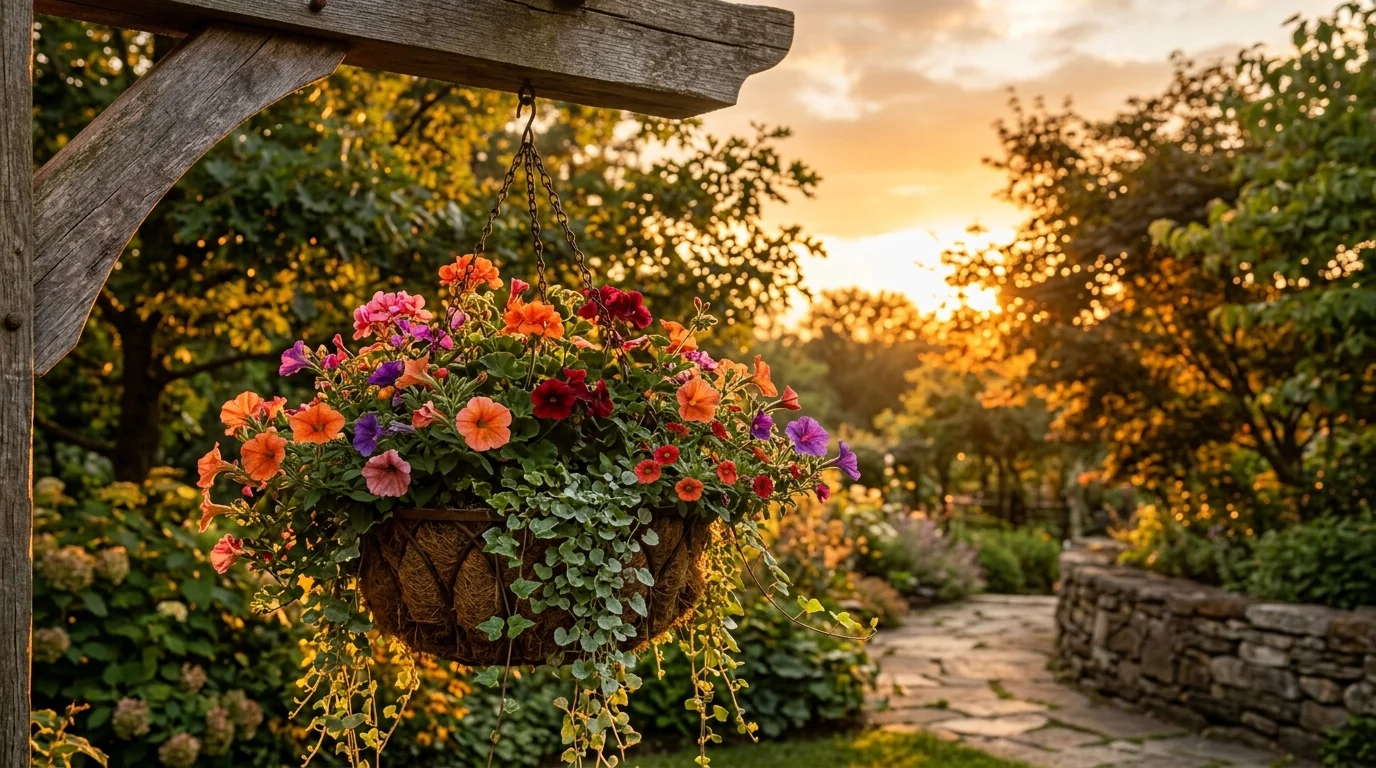 Sunset Glow Hanging Basket image.