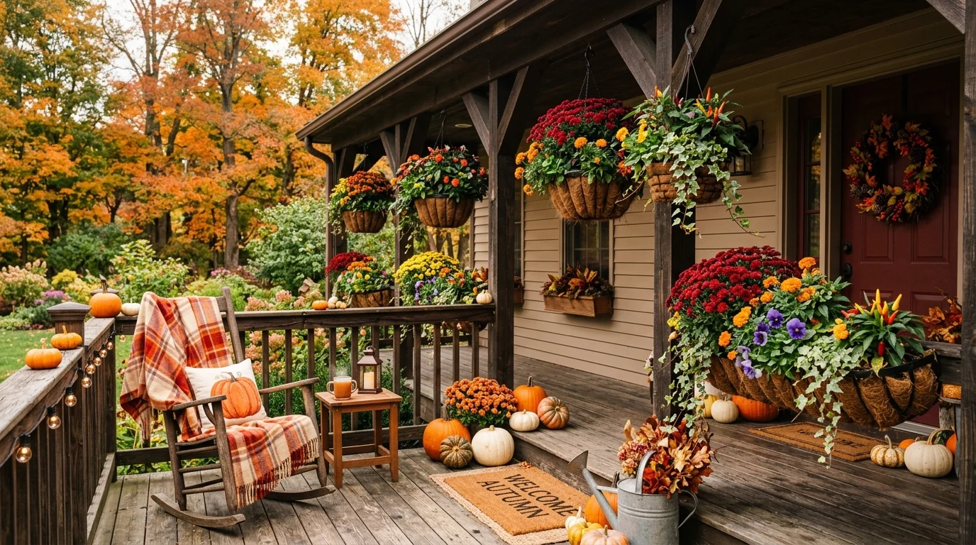 Rustic Porch Hanging Baskets image.