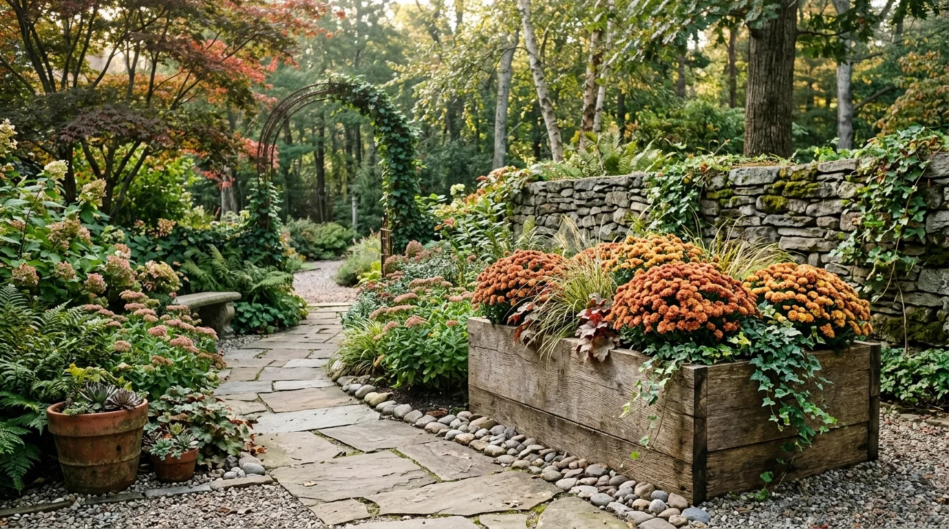 Trailing Vinca and Soft Grasses image.