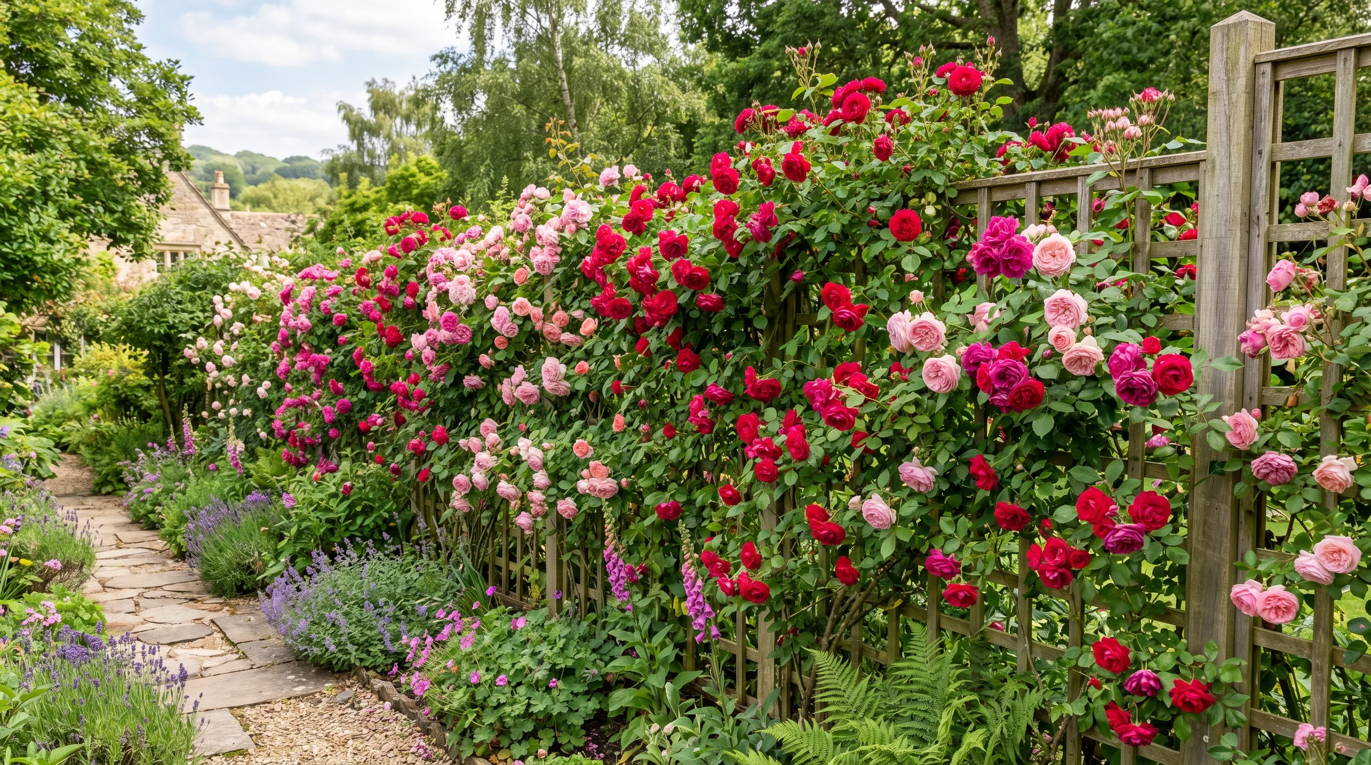 Fence Climbing Plants for Garden Design inspiration image.