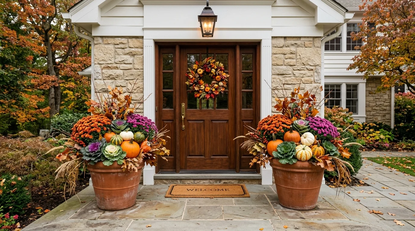 Symmetrical Porch Planters image.