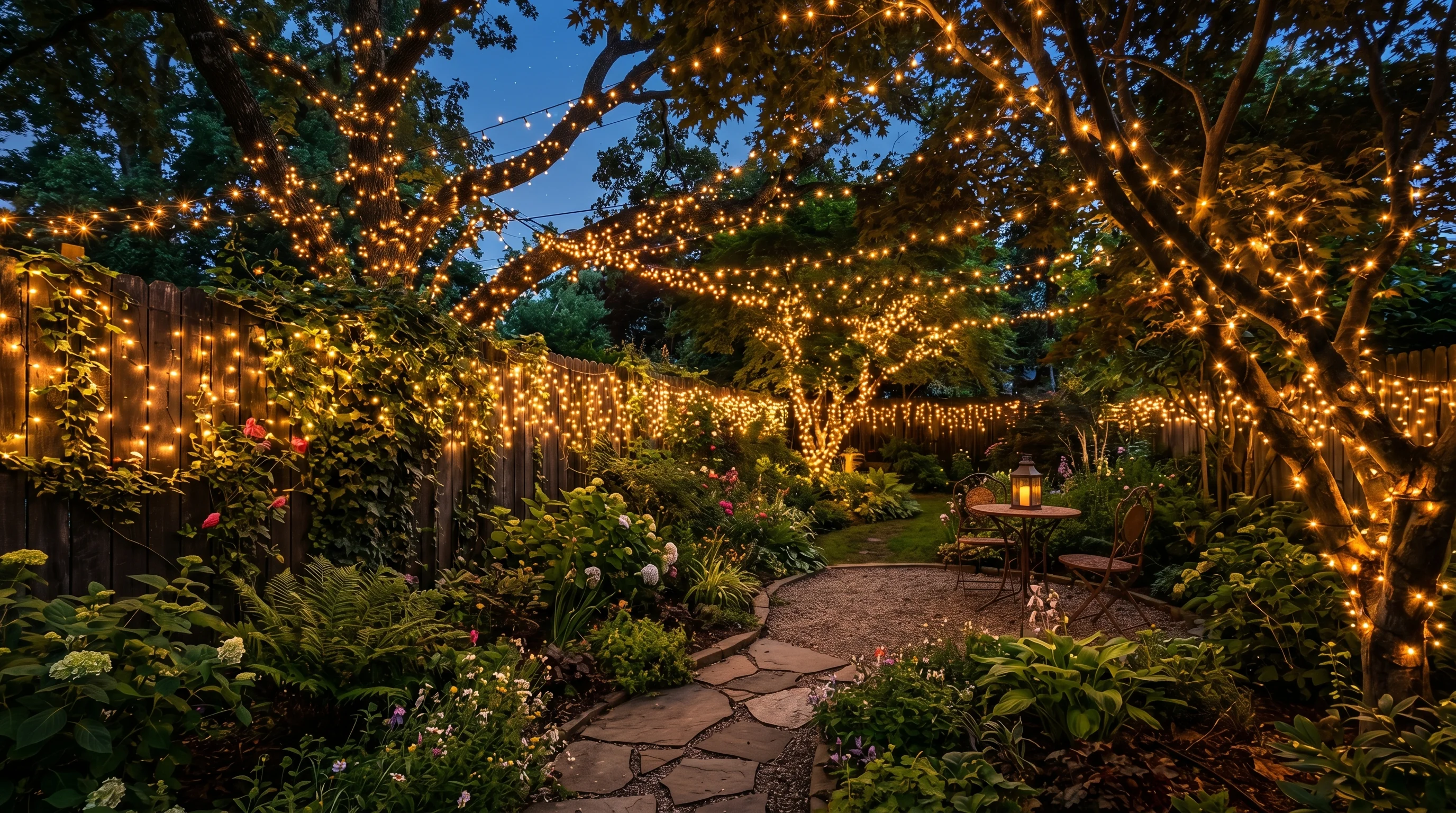 Garden Lighting Ideas for Yard Decor inspiration image.