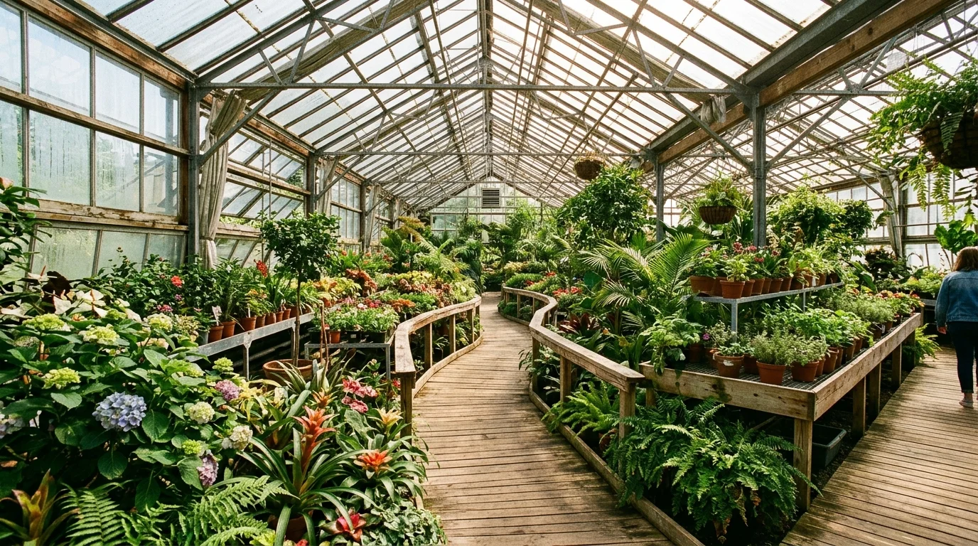 A large walk-in greenhouse designed for expansive growing.