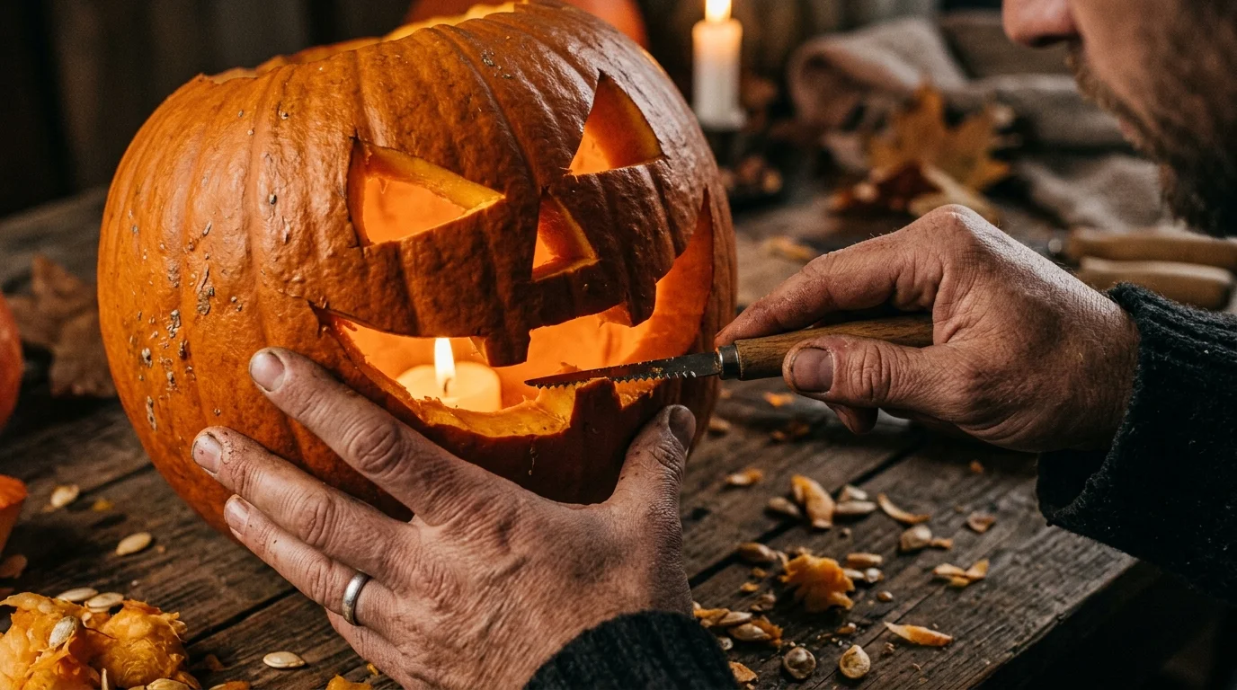 Classic Jack O Lantern Carving image.
