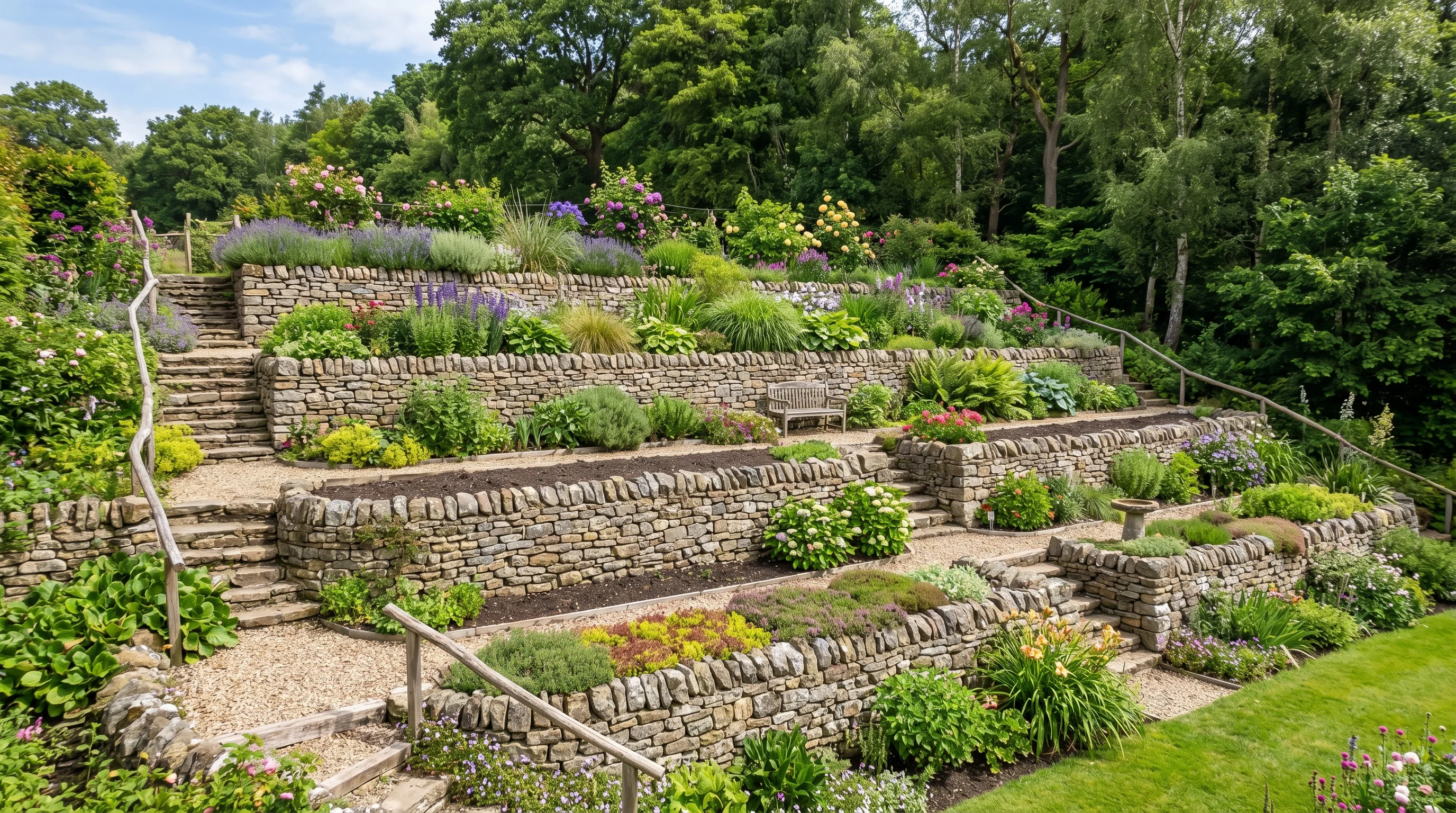 Levelling a Garden Slope Ideas inspiration image.