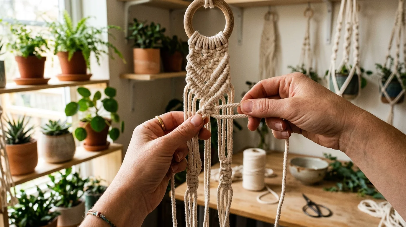 Diy Macram Craft Scene image.