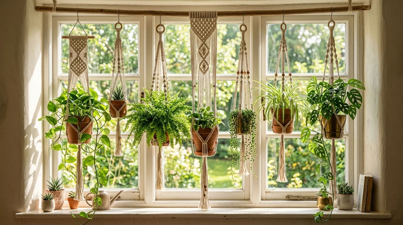 Window Macram Plant Setup image.