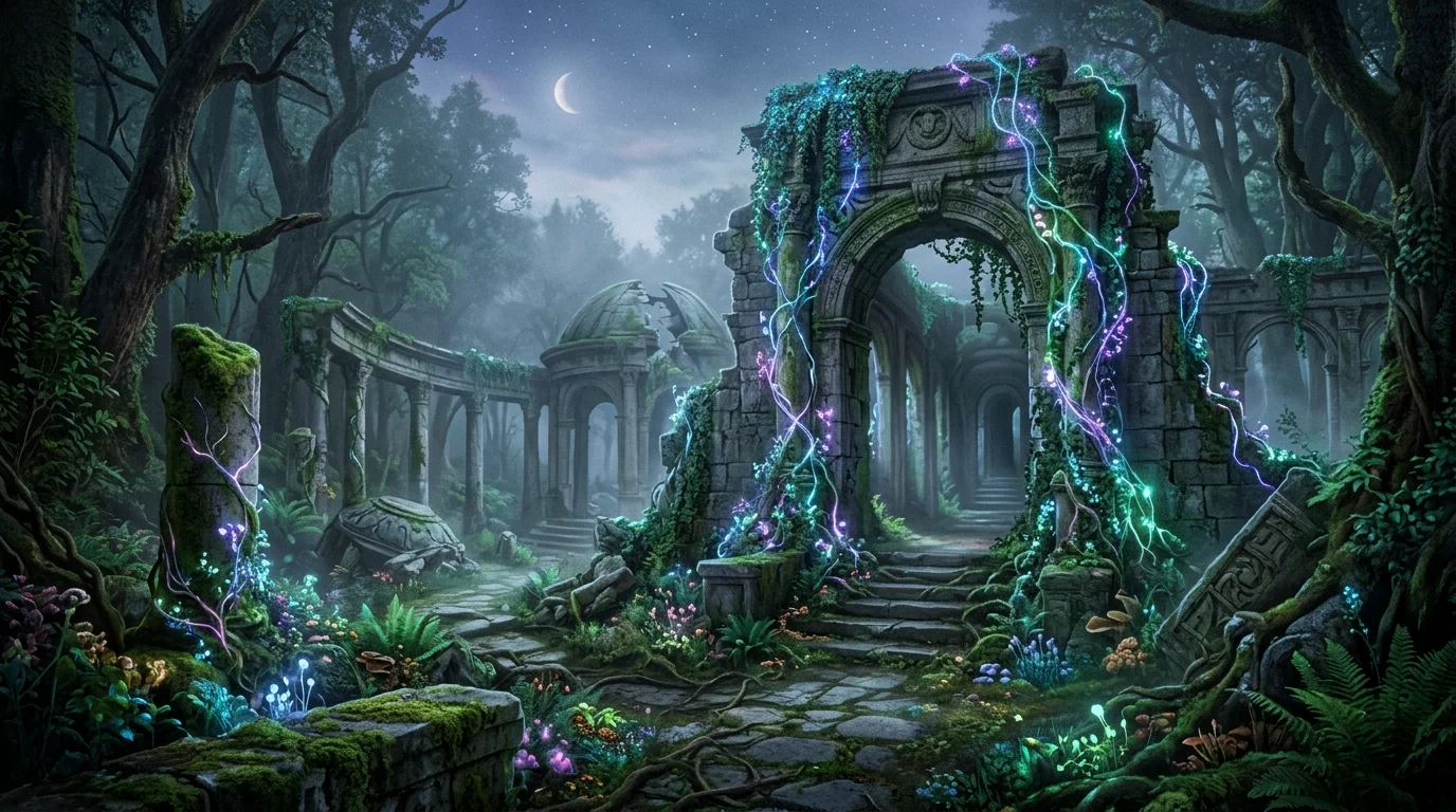 Lanterns Among Planting image.