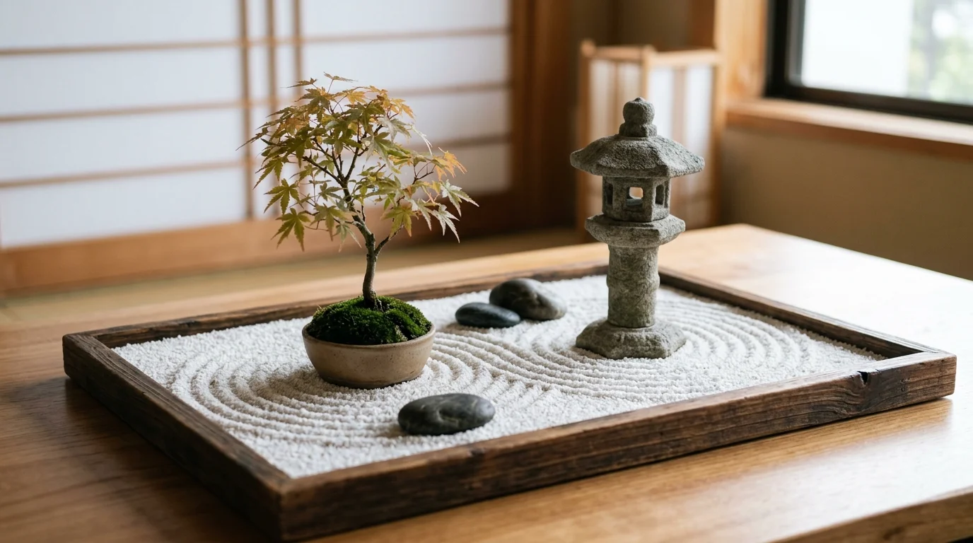 Mini Japanese garden ideas inspiration image.