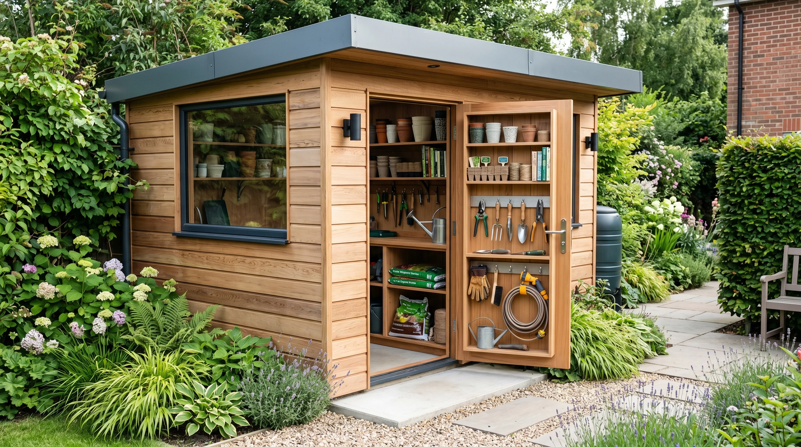 Modern Garden Storage Ideas inspiration image.