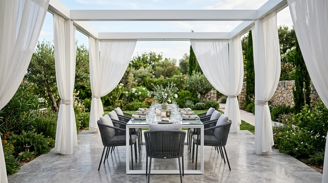 White Slat Roof image.