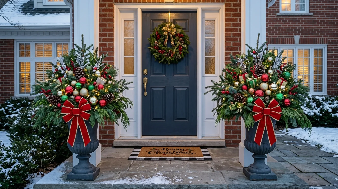Double Urn Porch Setup image.