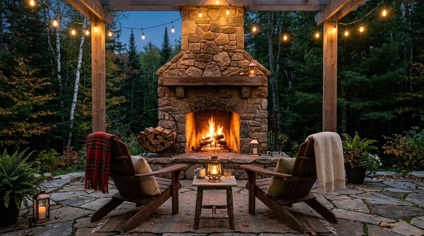 Fireplace Lounge With Textiles image.