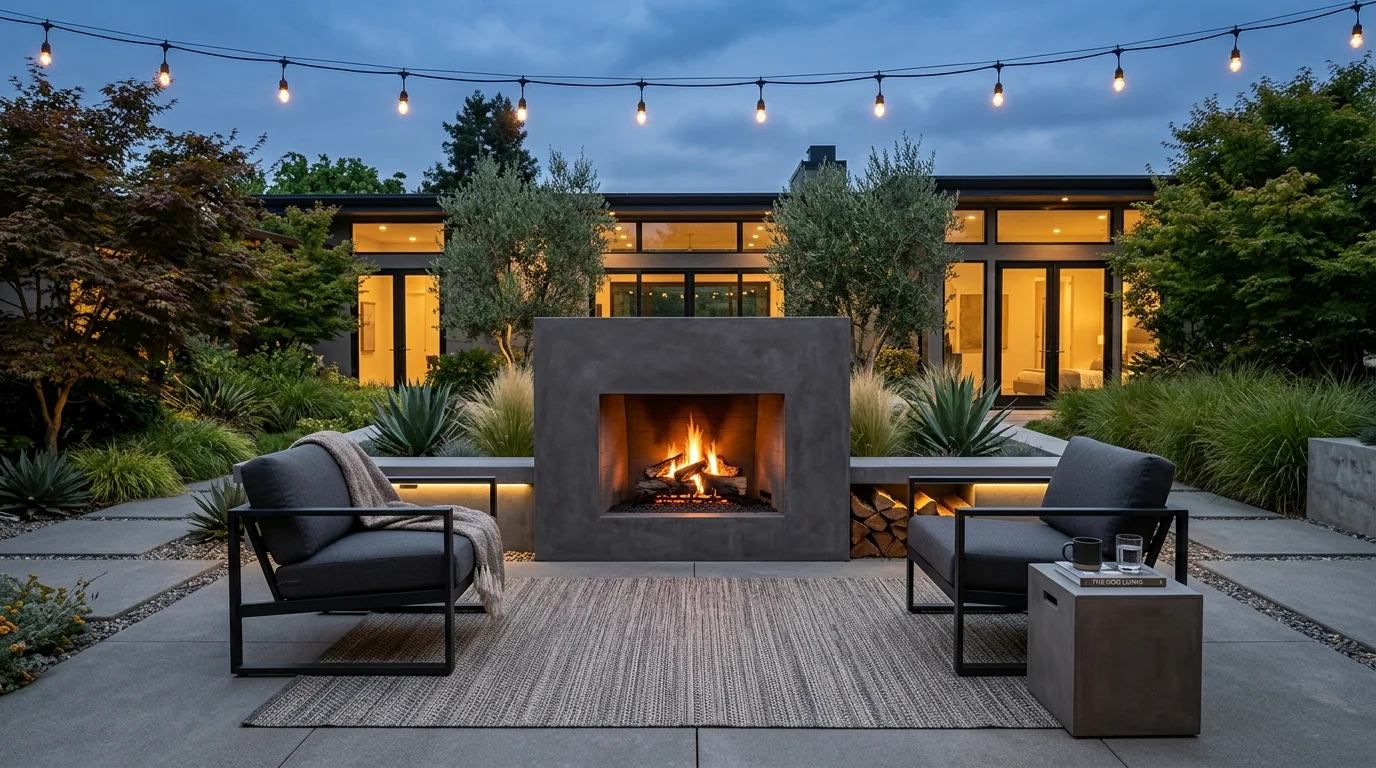 Modern Minimal Fireplace image.