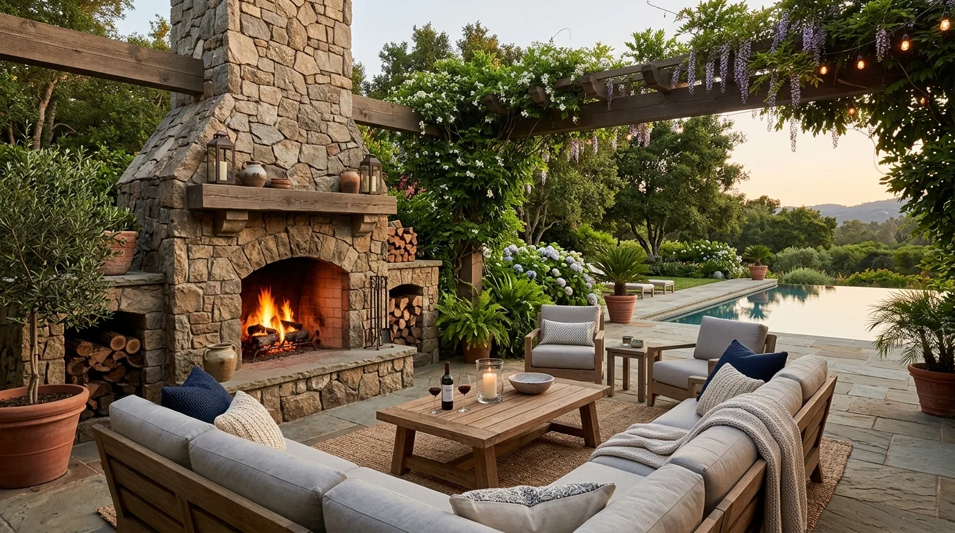 Compact Corner Fireplace image.