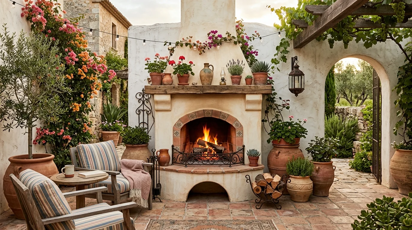 White Fireplace Wall image.