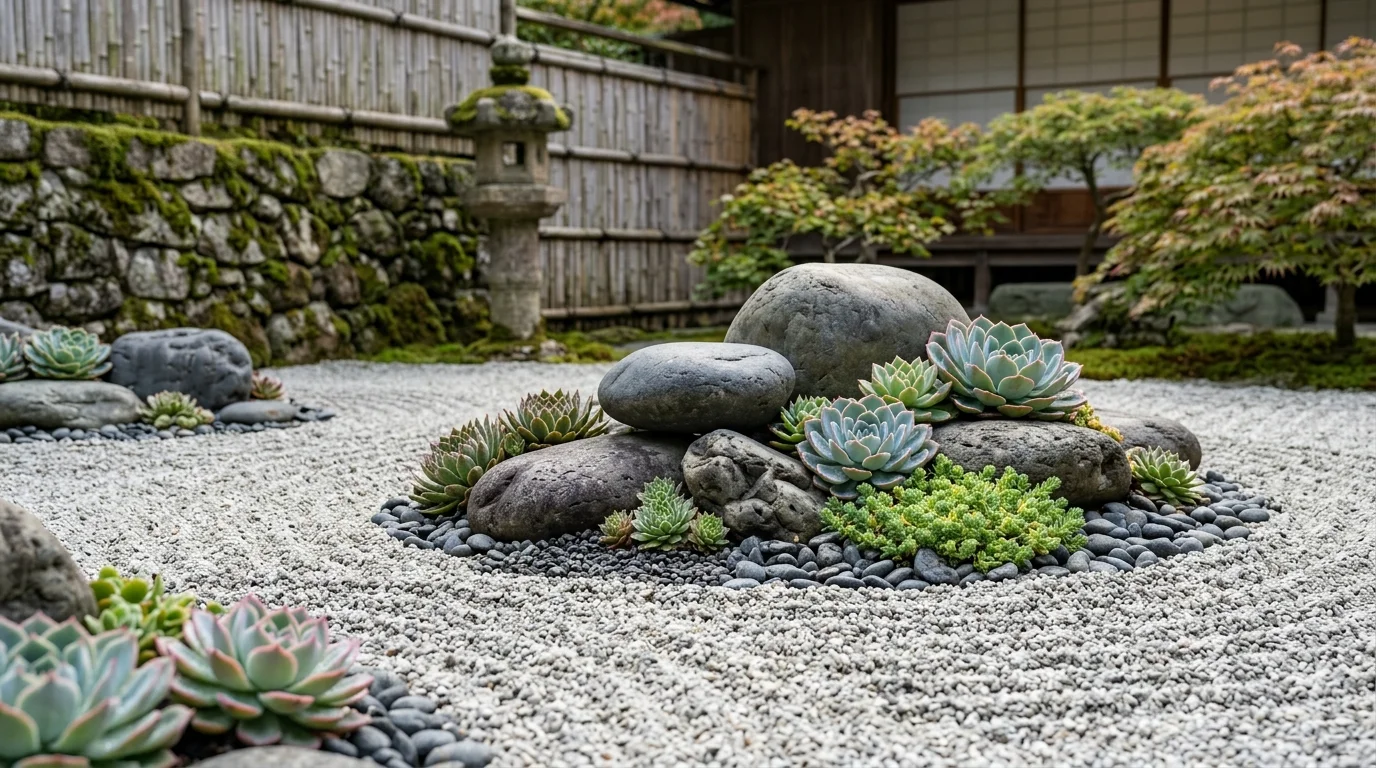 Tips for Designing the Perfect Rock Garden inspiration image.