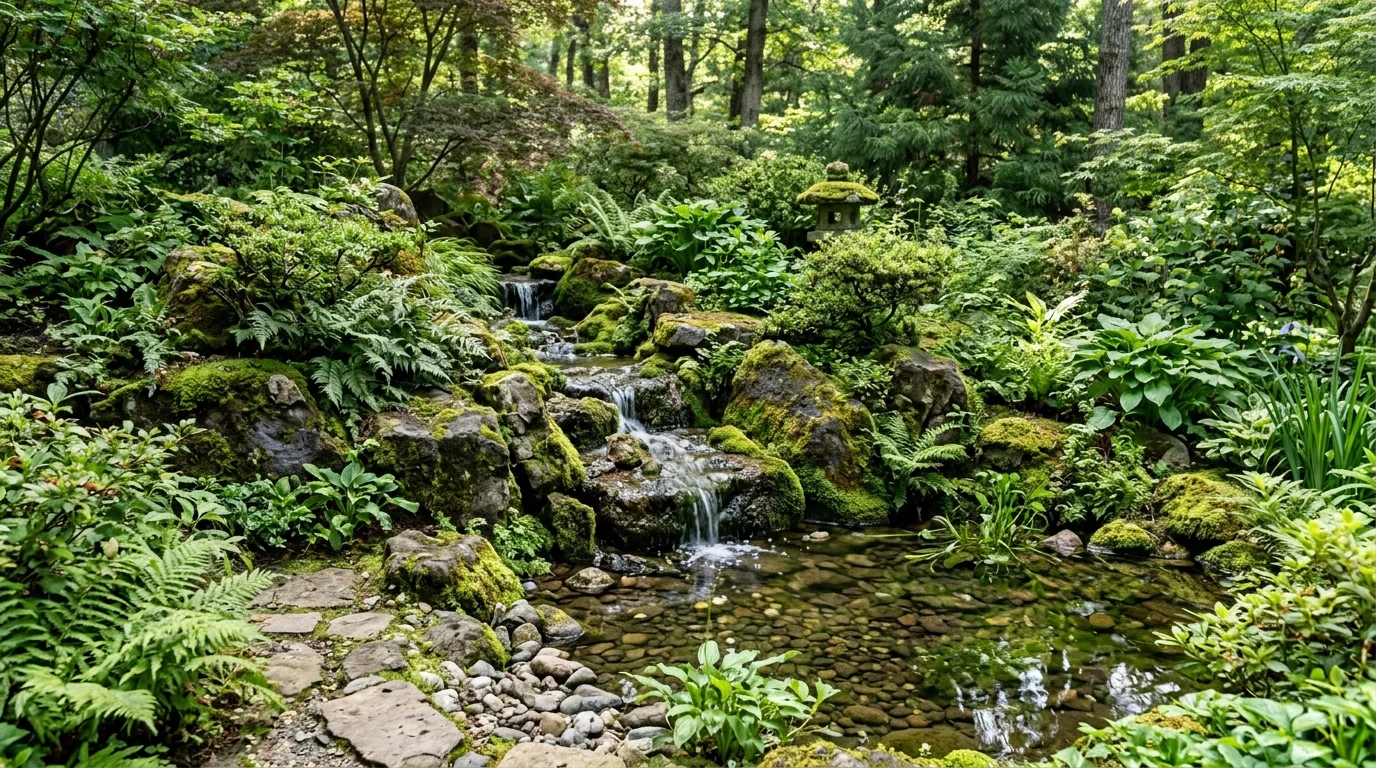 Rock Path Through Planting image.