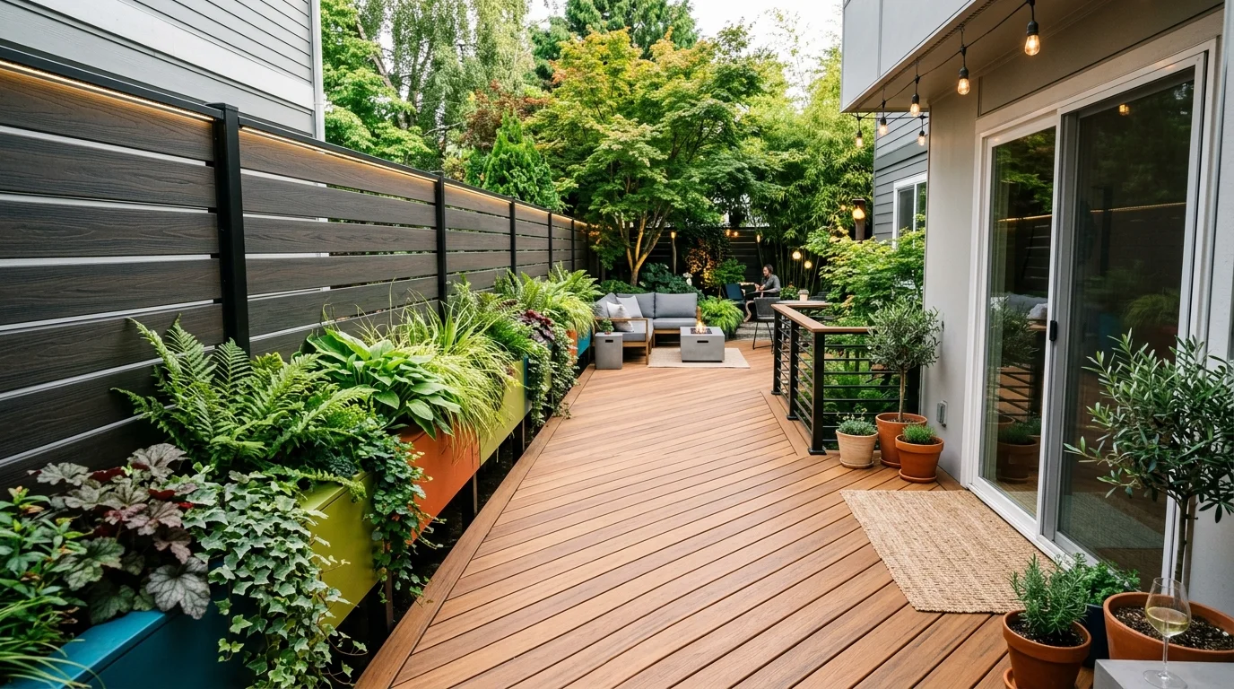 Privacy Slat Wall image.