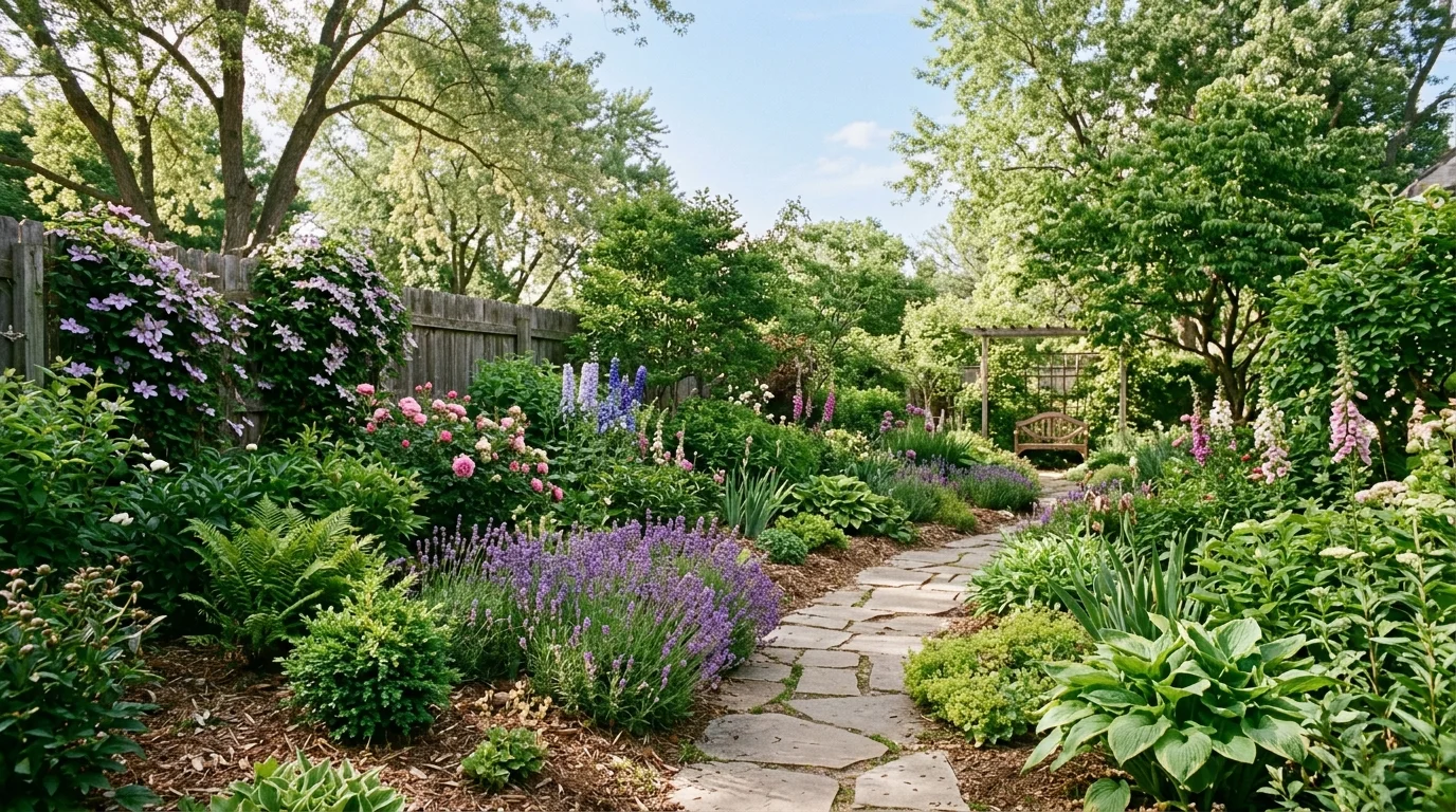 Watering a grid garden carefully for even growth across each square.
