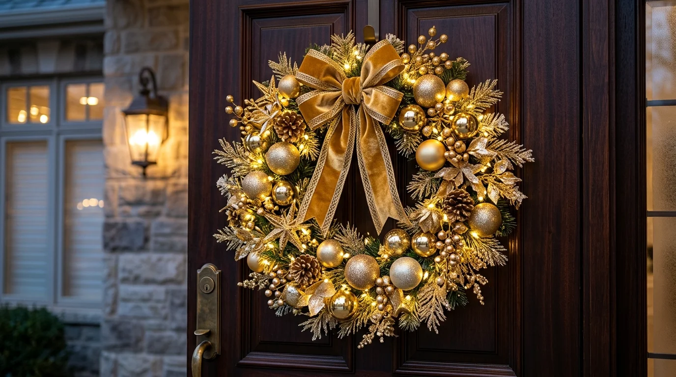 Berry-Rich Evergreen Wreath image.