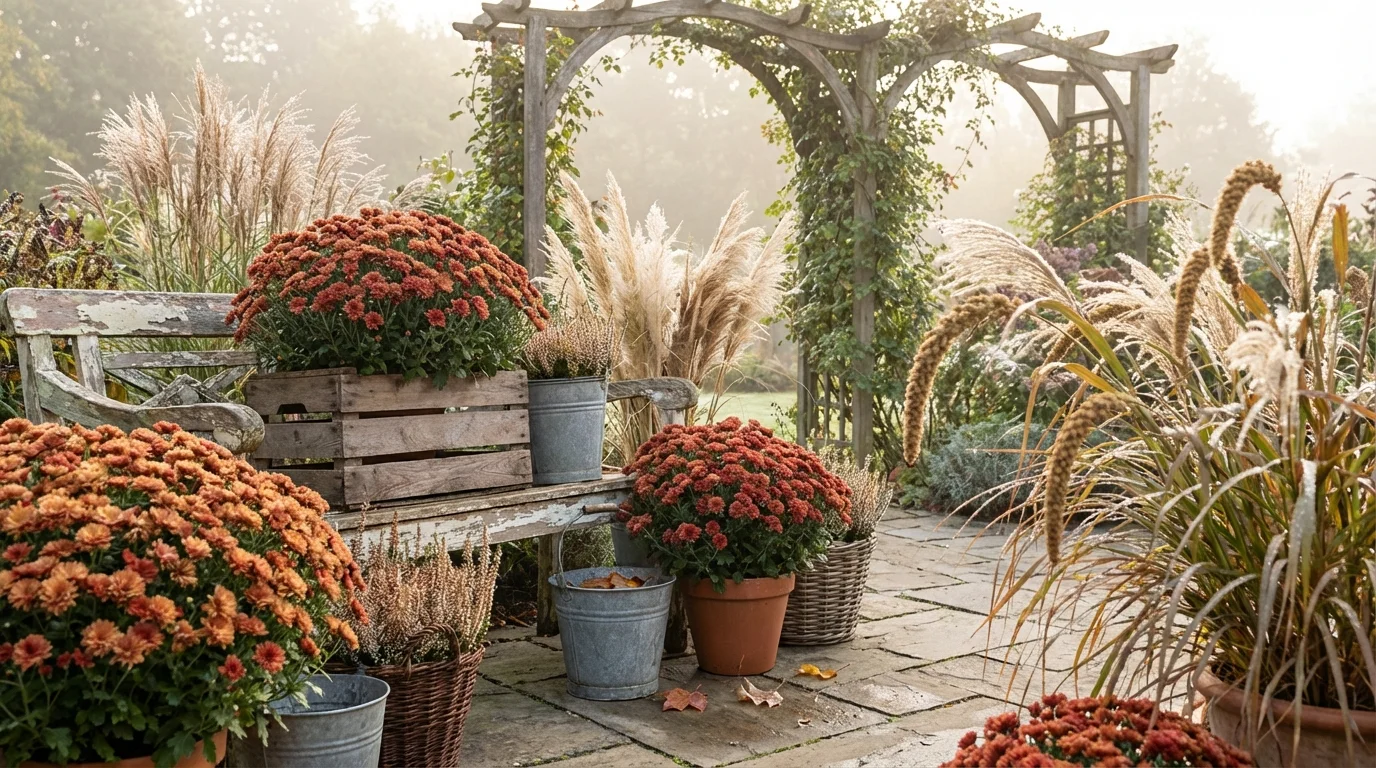 Tips for Creating Stunning Fall Planters inspiration image.