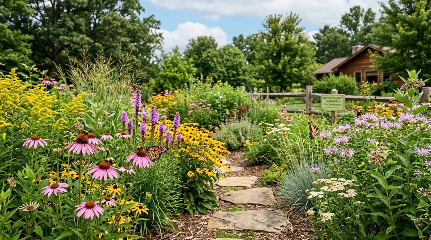 A native plant garden designed for a sustainable landscape.