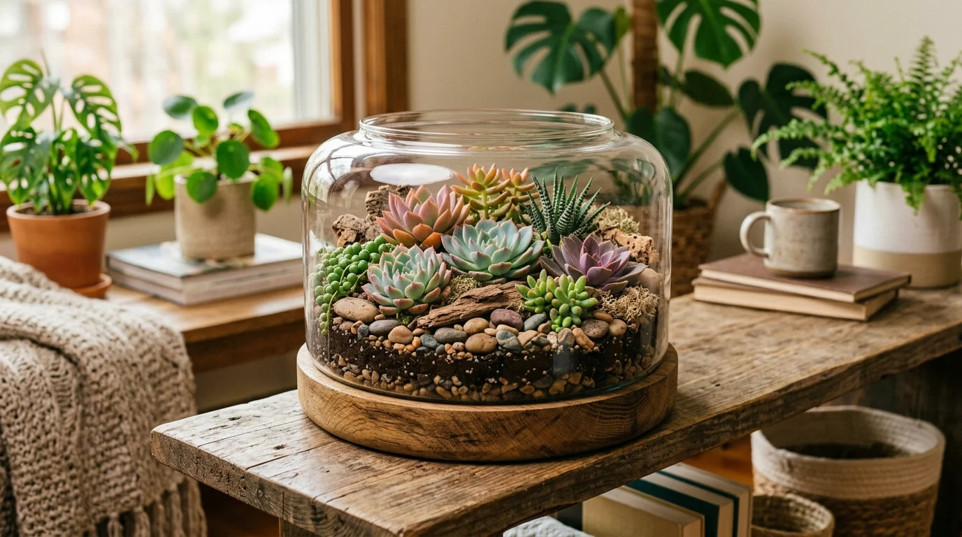 Mixed Green Rosette Bowl image.