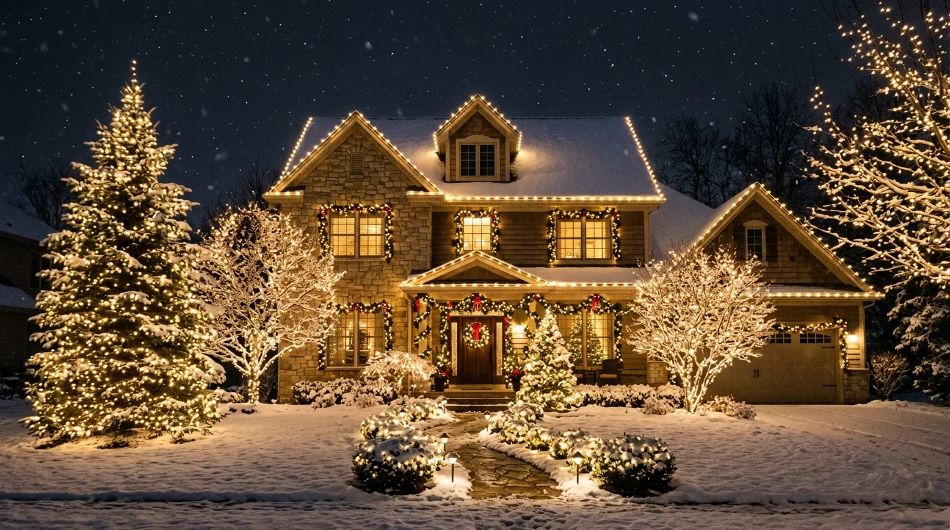 Transform Your Home with Outdoor Christmas Lights inspiration image.