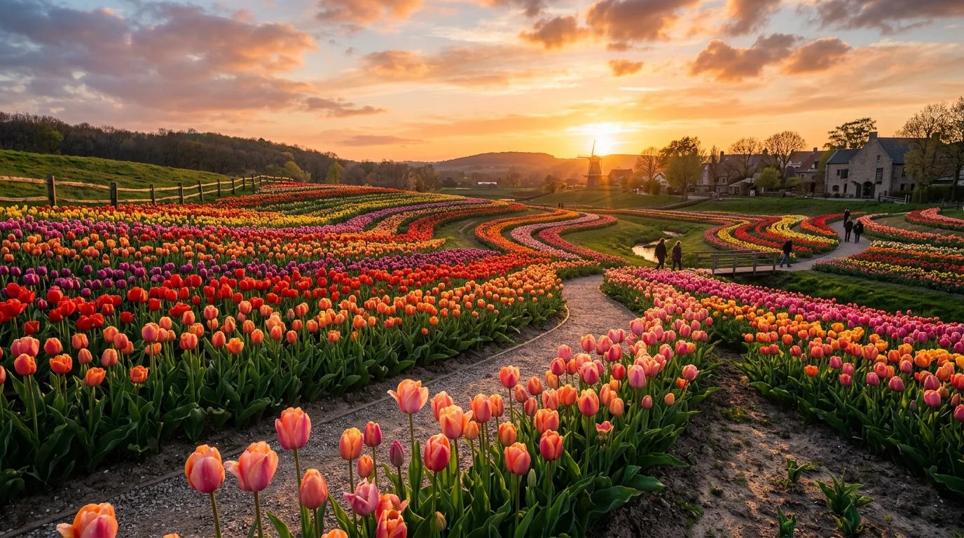 Evening Glow Tulip Garden image.