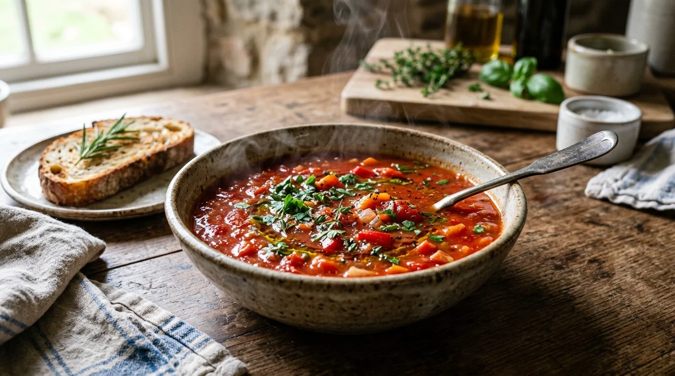 Vegetable Soup Ideas Crimson Emerald Harvest Broth inspiration image.