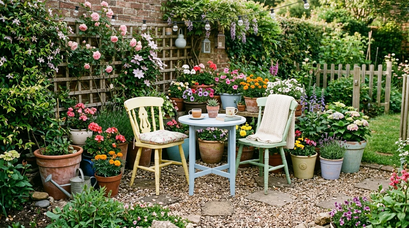 Upcycled Teacup Planters image.