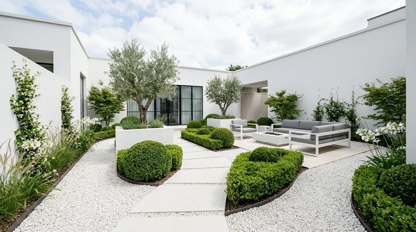 Moonlit Hydrangea Walk image.