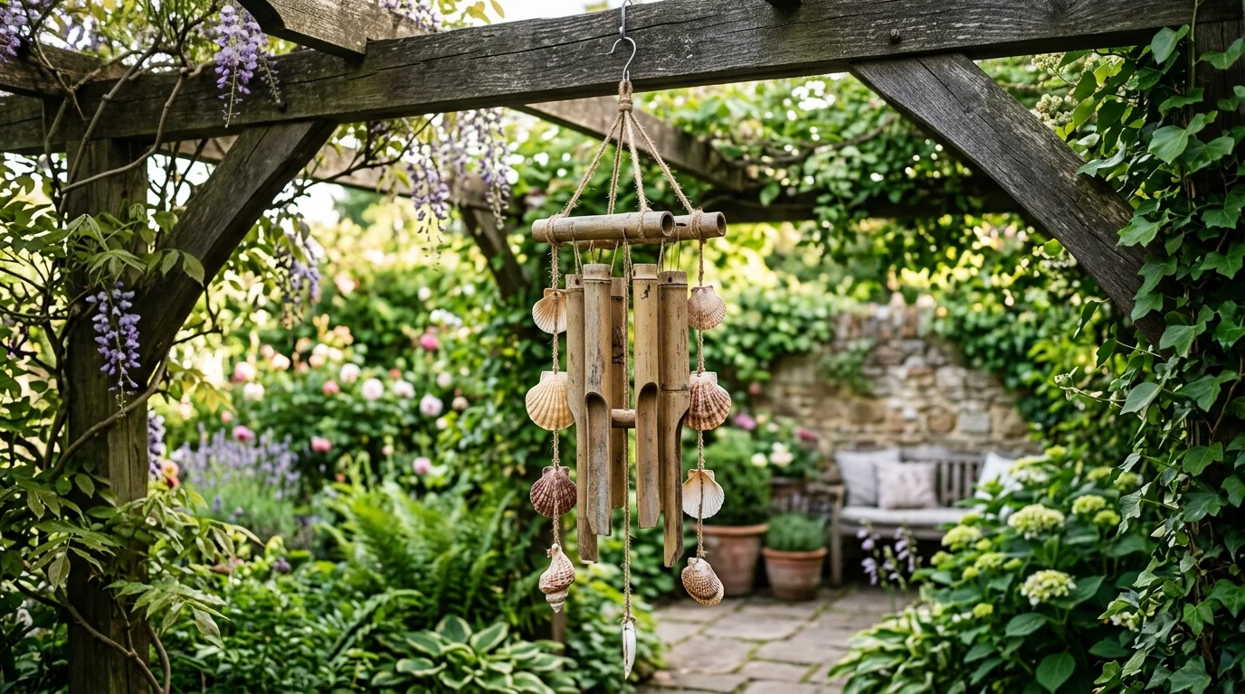 Wind Chime Aesthetic Ideas for Your Garden inspiration image.